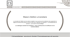 Desktop Screenshot of connaissances-savoirs.com